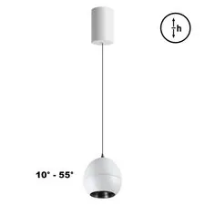 NOVOTECH 359341 OVER NT24 000 белый Светильник подвесной с механизмом регулировки высоты, провод 2м IP20 LED 7W 3000K 760Лм 170-265V SFERO