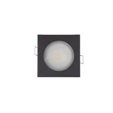 Denkirs DK3015-BK Встраиваемый светильник влагозащ., IP 44, 50 Вт, GU10, черный, алюминий