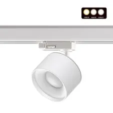 NOVOTECH 358976 PORT NT22 145 белый Трехфазный трековый светильник с переключ. цв. температуры IP20 LED 3000К\4000К\6000К 12W вниз + 3W вверх 110-265V GIRO
