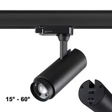 NOVOTECH 359031 PORT NT23 146 черный Трехфазный трековый светильник с переключателем цветовой температуры и мощности IP20 LED 3000К\4000К\6000К 5W/9W/13W 220V
