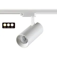 NOVOTECH 358742 PORT NT21 109 белый Светильник трековый однофазный трехжильный с переключ. цв.температуры IP20 LED 3000К\4000К\6000К 20W 100-265V NAIL