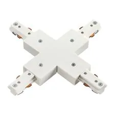 NOVOTECH 135012 PORT NT18 099 белый Соединитель с токопроводом X-образный для однофазного трехжильного шинопровода