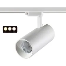 NOVOTECH 358746 PORT NT21 109 белый Светильник трековый однофазный трехжильный с переключ. цв.температуры IP20 LED 3000К\4000К\6000К 30W 100-265V NAIL