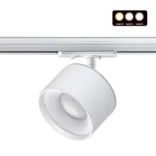 NOVOTECH 358973 PORT NT22 108 белый Светильник трековый однофазный трехжильный с переключ. цв. температуры IP20 LED 3000К\4000К\6000К 12W вниз + 3W вверх 110-2