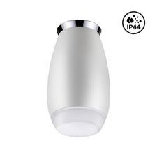 NOVOTECH 370910 OVER NT22 331 белый/хром Светильник накладной влагозащищенный IP44 GU10 9W 220V GENT