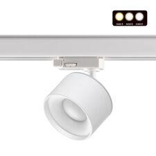 NOVOTECH 358976 PORT NT22 145 белый Трехфазный трековый светильник с переключ. цв. температуры IP20 LED 3000К\4000К\6000К 12W вниз + 3W вверх 110-265V GIRO