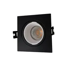 Denkirs DK3071-BK+WH Встраиваемый светильник, IP 20, 10 Вт, GU5.3, LED, черный/белый, пластик