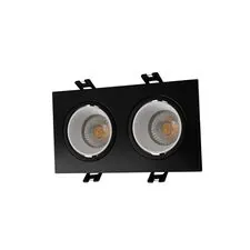 Denkirs DK3072-BK+WH Встраиваемый светильник, IP 20, 10 Вт, GU5.3, LED, черный/белый, пластик