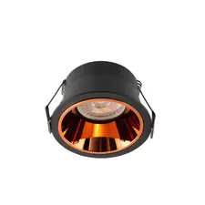 Denkirs DK2410-BK Встраиваемый светильник, IP 20, 5 Вт, GU10, черно-коричневый, алюминий
