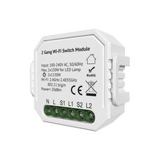 Denkirs RL1002-SM/1 Двухканальное Wi-Fi реле-выключатель 2 x 1150 Вт / 2 x 150 Вт для LED