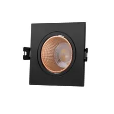 Denkirs DK3071-BBR Встраиваемый светильник, IP 20, 10 Вт, GU5.3, LED, черный/бронзовый, пластик