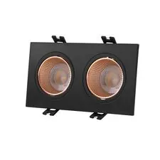 Denkirs DK3072-BBR Встраиваемый светильник, IP 20, 10 Вт, GU5.3, LED, черный/бронзовый, пластик