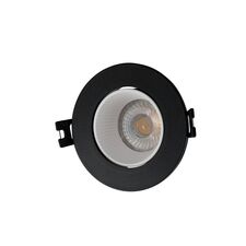 Denkirs DK3061-BK+WH Встраиваемый светильник, IP 20, 10 Вт, GU5.3, LED, черный/белый, пластик