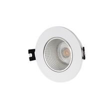 Denkirs DK3061-WH+CH Встраиваемый светильник, IP 20, 10 Вт, GU5.3, LED, белый/хром, пластик