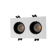 Denkirs DK3072-WH+BK Встраиваемый светильник, IP 20, 10 Вт, GU5.3, LED, белый/черный, пластик
