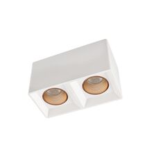 Denkirs DK3085-WH+BR Светильник накладной IP 20, 10 Вт, GU5.3, LED, белый/бронзовый, пластик