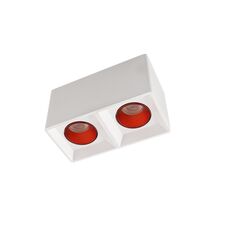 Denkirs DK3085-WH+RD Светильник накладной IP 20, 10 Вт, GU5.3, LED, белый/красный, пластик