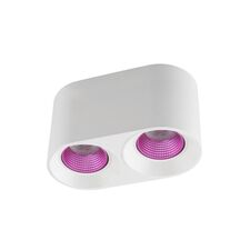 Denkirs DK3096-WH+PI Светильник накладной IP 20, 10 Вт, GU5.3, LED, белый/розовый, пластик
