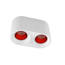 Denkirs DK3096-WH+RD Светильник накладной IP 20, 10 Вт, GU5.3, LED, белый/красный, пластик