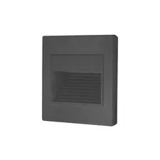 Denkirs DK3050-BK Светильник встраиваемый в стену, IP 20, LED 3000, 1 Вт, черный пластик