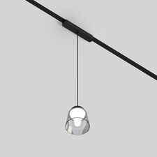 Denkirs DK5377-BK Светильник для трека Air, серия Hang 2700-6500 со светодиодом, ?90*86mm, 48V DC, 4W, RA?95, 120°, 2700-6500K, IP20, черный, алюминий, стекло, акрил
