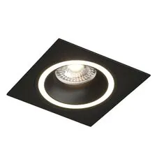 Denkirs DK2061-BK Встраиваемый светильник IP 20, до 15 Вт, GU10, LED, черный, алюминий