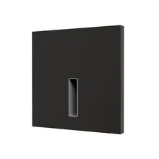 Denkirs DK1030-BK Светильник встраиваемый в стену, IP 20, LED 3000K, 3 Вт, черный, алюминий