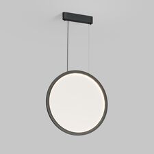 Denkirs DK6606-BK Подвесной вертикальный светильник Veil со светодиодом H1700 d600 220V 48W 3000-6000K IP20 черный алюминий