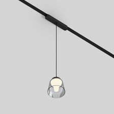 Denkirs DK5317-BK Светильник для трека Air, серия Hang 3000 со светодиодом, ?90*86mm, 48V DC, 4W, RA?95, 120°, 3000K, IP20, черный, алюминий, стекло, акрил