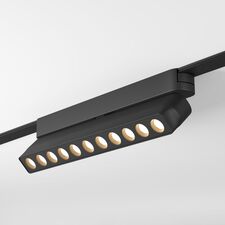 Denkirs DK5308-BK Светильник для трека Air, серия Grill 3000 со светодиодом, L230*W26*H60мм, 48V DC, 12W, RA?90, 36°, 3000K, IP20, черный, алюминий