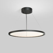 Denkirs DK6616-BK Подвесной горизонтальный светильник Veil со светодиодом H900 d600 220V 48W 3000-6000K IP20 черный алюминий