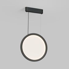 Denkirs DK6604-BK Подвесной вертикальный светильник Veil со светодиодом H1500 d450 220V 36W 3000-6000K IP20 черный алюминий