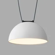 Denkirs DK5561-WH+BK Cветильник для трека-ремня Belty, серия Flow, со светодиодом, D220*H117мм, 48V DC, 24W, RA90, 120°, 3000K, IP20, белый с черным, алюминий