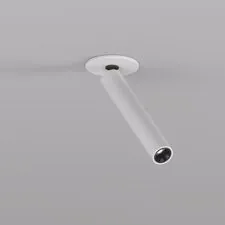 Denkirs DK2517-WB Поворотный встраиваемый светильник SPACE со светодиодом H138mm d23mm 220V 8W 38° 4000К IP20 белый/черный алюминий
