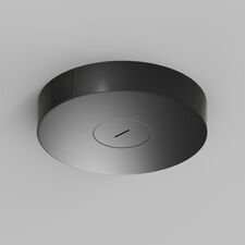 Denkirs TR5511-BK Накладное основание с возможностью размещения блока питания и подачи питания треку-ремню Belty, серия Base, D260*H50мм, IP20, черный, алюминий