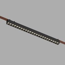 Denkirs DK5572-BK Cветильник для трека-ремня Belty, серия Grill, со светодиодом, L642*W40*H45мм, 48V DC, 24W, RA90, 24°, 4000K, IP20, черный, алюминий