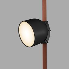 Denkirs DK5543-BK Поворотный светильник для трека-ремня Belty, серия Spot, со светодиодом, D100*H107мм, 48V DC, 12W, RA90, 120°, 3000K, IP20, черный, алюминий