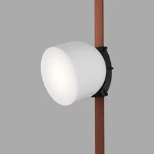 Denkirs DK5542-WH+BK Поворотный светильник для трека-ремня Belty, серия Spot, со светодиодом, D100*H107мм, 48V DC, 12W, RA90, 120°, 4000K, IP20, белый с черным, алюминий