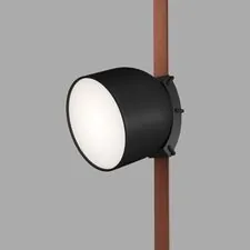 Denkirs DK5542-BK Поворотный светильник для трека-ремня Belty, серия Spot, со светодиодом, D100*H107мм, 48V DC, 12W, RA90, 120°, 4000K, IP20, черный, алюминий