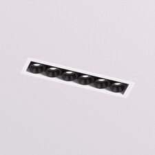 Denkirs DK2531-WB Встраиваемый светильник SPACE со светодиодом под шпатлевку L126mm 220V 10W 38° 4000К IP20 белый/черный алюминий