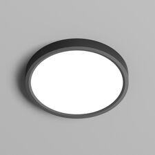 Denkirs DK6520-BK Накладной светильник THIN, IP40, 18W, 3000K/4000K/6500K, переключатель цветовой температуры на корпусе, черный, полимер