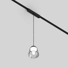 Denkirs DK5347-BK Светильник для трека Air, серия Hang 4000 со светодиодом, ?90*86mm, 48V DC, 4W, RA?95, 120°, 4000K, IP20, черный, алюминий, стекло, акрил