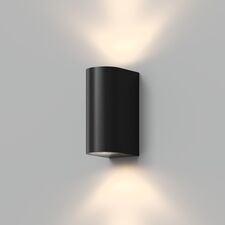 Denkirs DK9791-BK Настенный уличный светильник NARVIK, IP44, 2хGU10 LED, до 15 Вт, черный, алюминий
