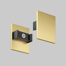 Denkirs TR5735H-SB Торцевая заглушка, высокая, для использования с экраном, для трека Shine, серия Base, комплект 2 шт, сатинированная латунь, алюминий