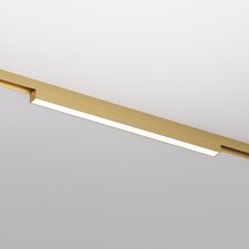 Denkirs DK5751-SB Светильник для трека SHINE LINEAR со светодиодом, L301*W19*H27, 48V DC, 12W, RA?90, 3000K, IP20, сатинированная латунь, алюминий