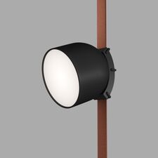 Denkirs DK5642-BK Поворотный светильник для трека-ремня Belty Smart, серия Spot, со светодиодом, D100*H107мм, 48V DC, 12W, RA90, 120°, 3000-5700K, IP20, черный, алюминий