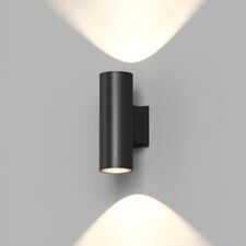 Denkirs DK9821-BK Настенный уличный светильник BORG, IP65, 18 Вт, 3000К, черный, алюминий