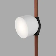 Denkirs DK5642-WH+BK Поворотный светильник для трека-ремня Belty Smart, серия Spot, со светодиодом, D100*H107мм, 48V DC, 12W, RA90, 120°, 3000-5700K, IP20, белый с черным, алюминий