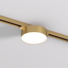 Denkirs DK5762-SB Светильник для трека SHINE FLOW со светодиодом, D95*H28, 48V DC, 8W, RA?90, 3000K, IP20, сатинированная латунь, алюминий
