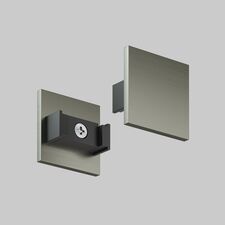 Denkirs TR5735-DN Торцевая заглушка низкая, для использования без экрана, для трека Shine, серия Base, комплект 2 шт, темный никель, алюминий